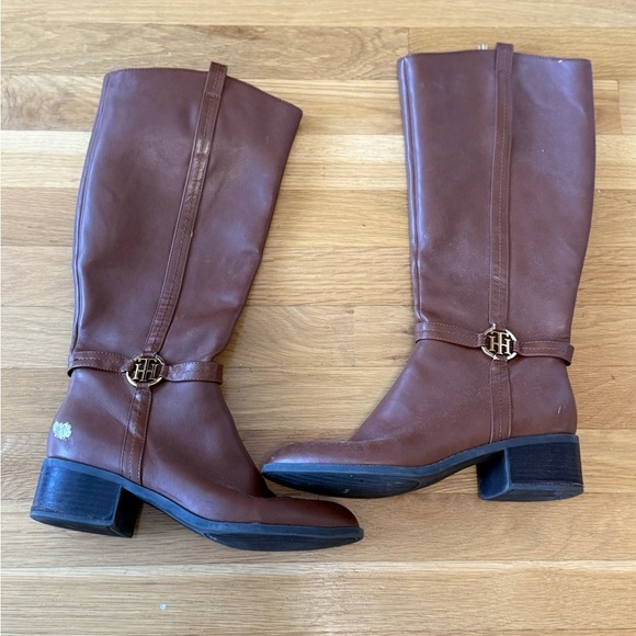 Tommy Hilfiger Caramel brown Knee-High Boots size 9.5 M - Picture 4 of 10